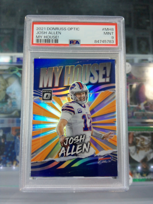 2021 Donruss Optic * Josh Allen * My House! Holo #MH-8 * PSA 9