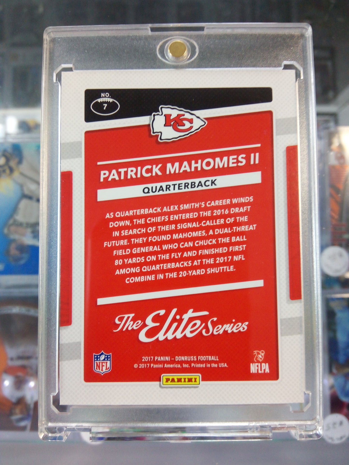 2017 Panini Donruss * Patrick Mahomes II * The Elite Series Rookie #7