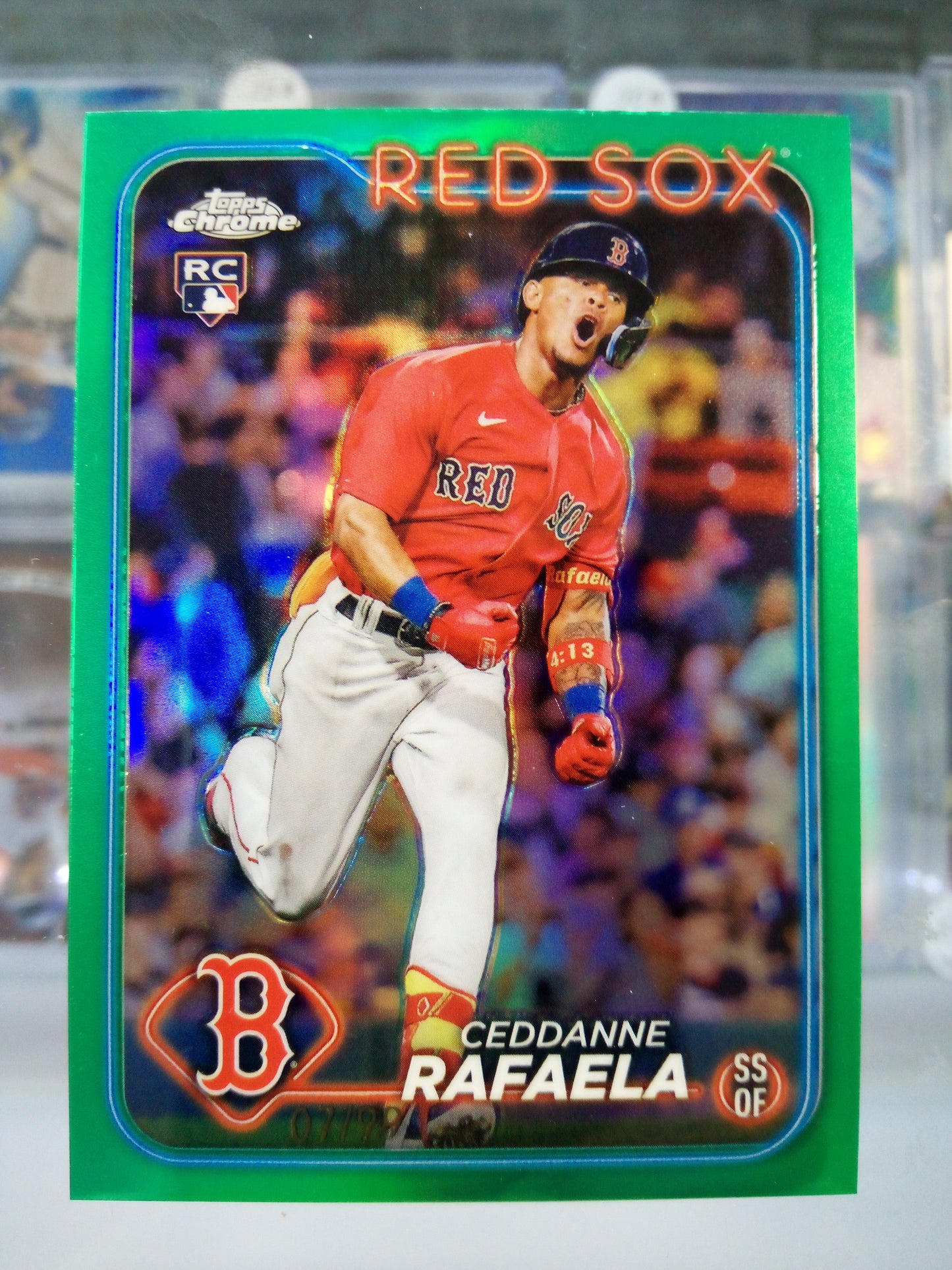 2024 Topps Chrome * Ceddanne Rafaela * #07/99 Green Refractor RC #118