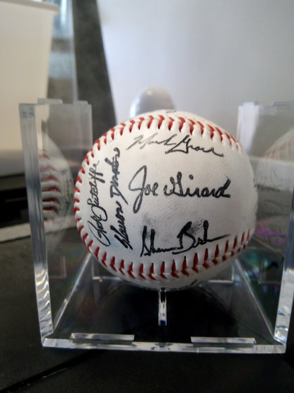 1991 Chicago Cubs Signed Baseball In Display Case