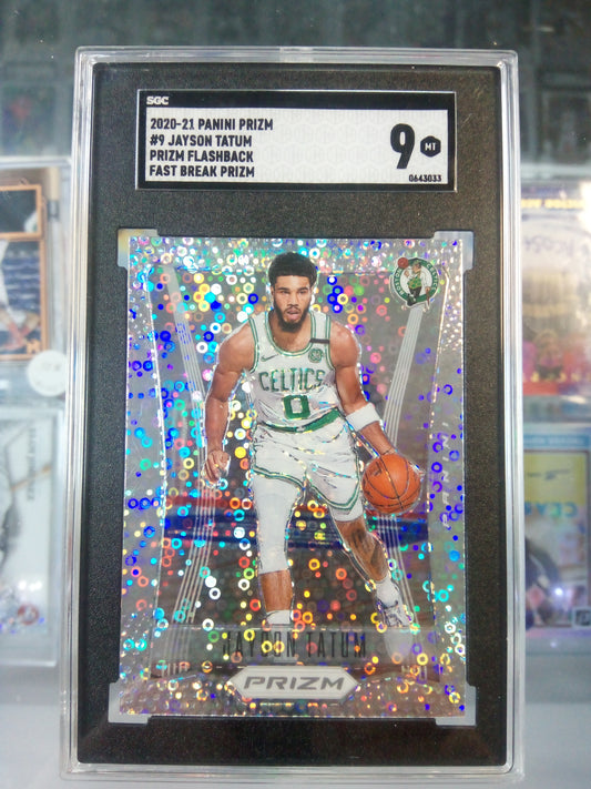 2020-21 Panini Prizm * Jayson Tatum * Flashback Fast Break Prizm #9 * SGC 9