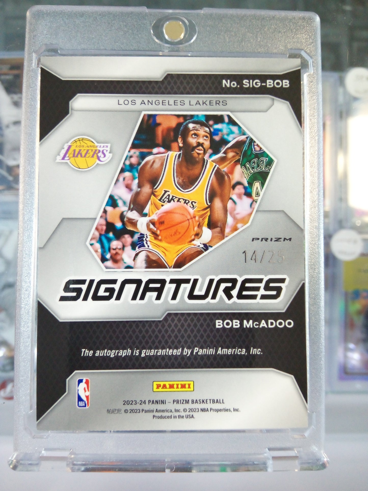 2023-24 Panini Prizm * Bob McAdoo * #14/25 Mojo Prizm Auto #SIG-BOB