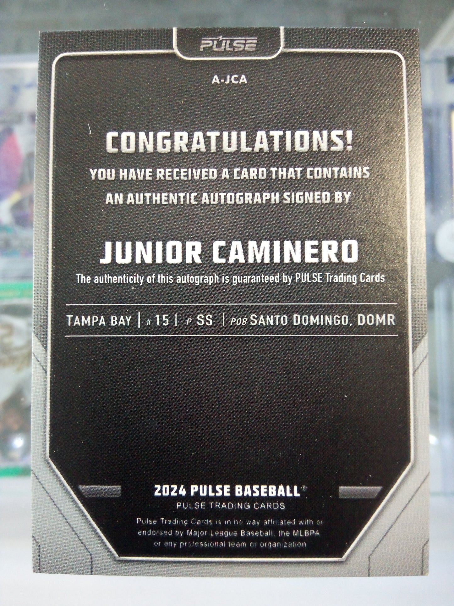 2024 Pulse Baseball * Junior Caminero* Holo Auto #A-JCA