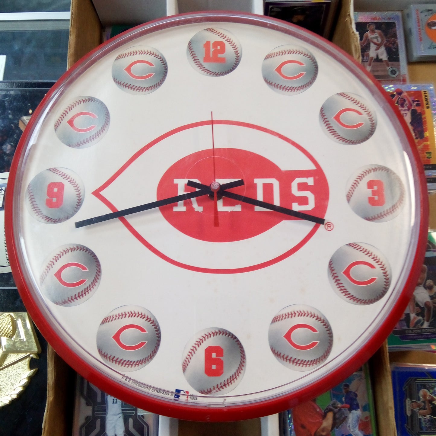 Vintage 12" Wall Clock * Cincinnati Red