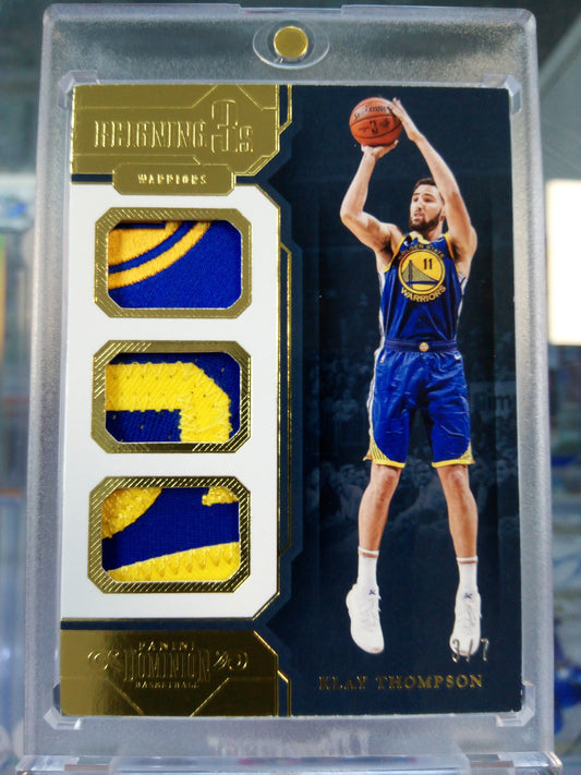 2018-19 Panini Dominion * Klay Thompson * #3/7 Reigning Threes Gold #RT-KTH