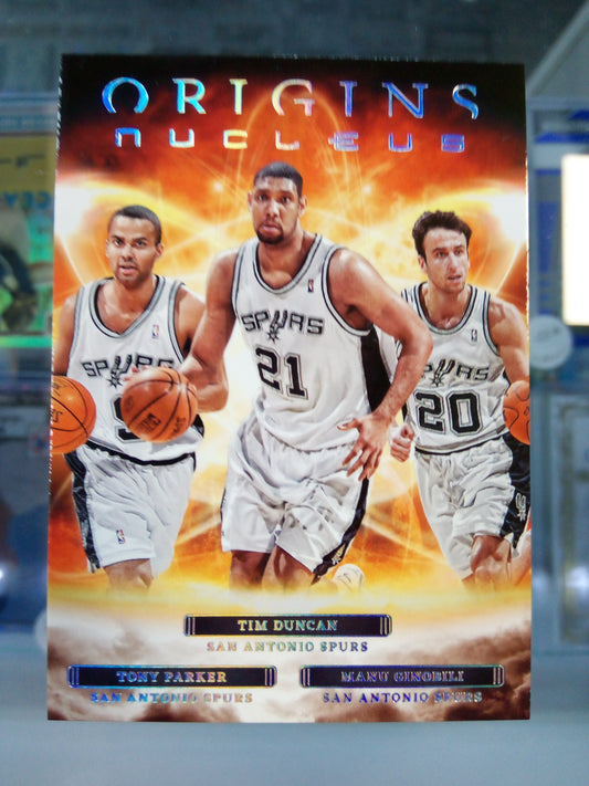 2022-23 Panini Origins * Tim Duncan / Tony Parker / Manu Ginobili * Nucleus SP #23