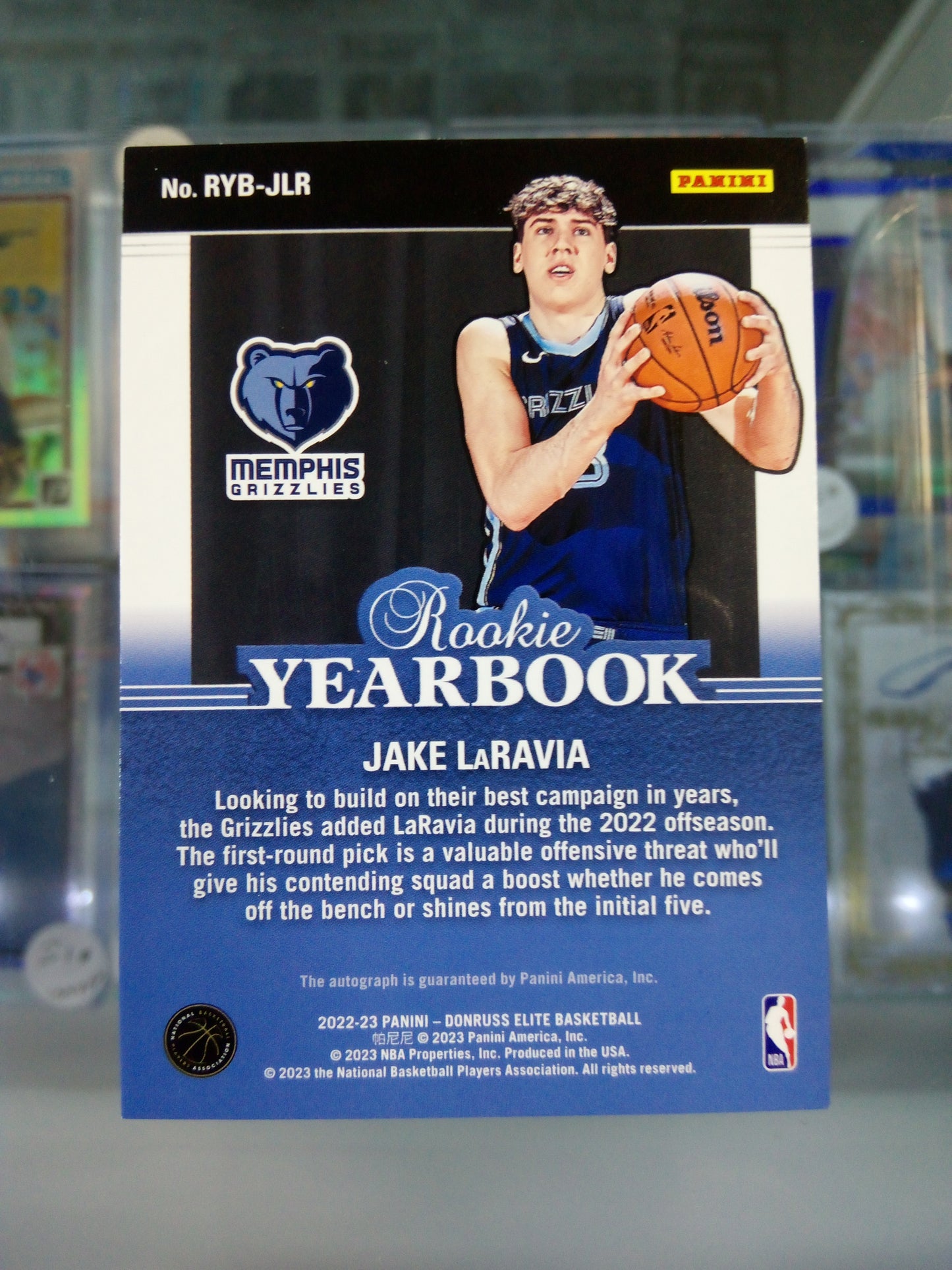 2022-23 Donruss Elite * Jake LaRavia * #11/25 Rookie Yearbook Auto Blue #RYB-JLR