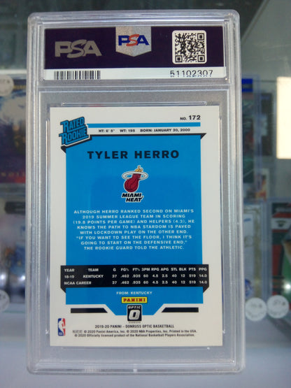 2019-20 Donruss Optic * Tyler Herro * Rated Rookie #172 * PSA 9