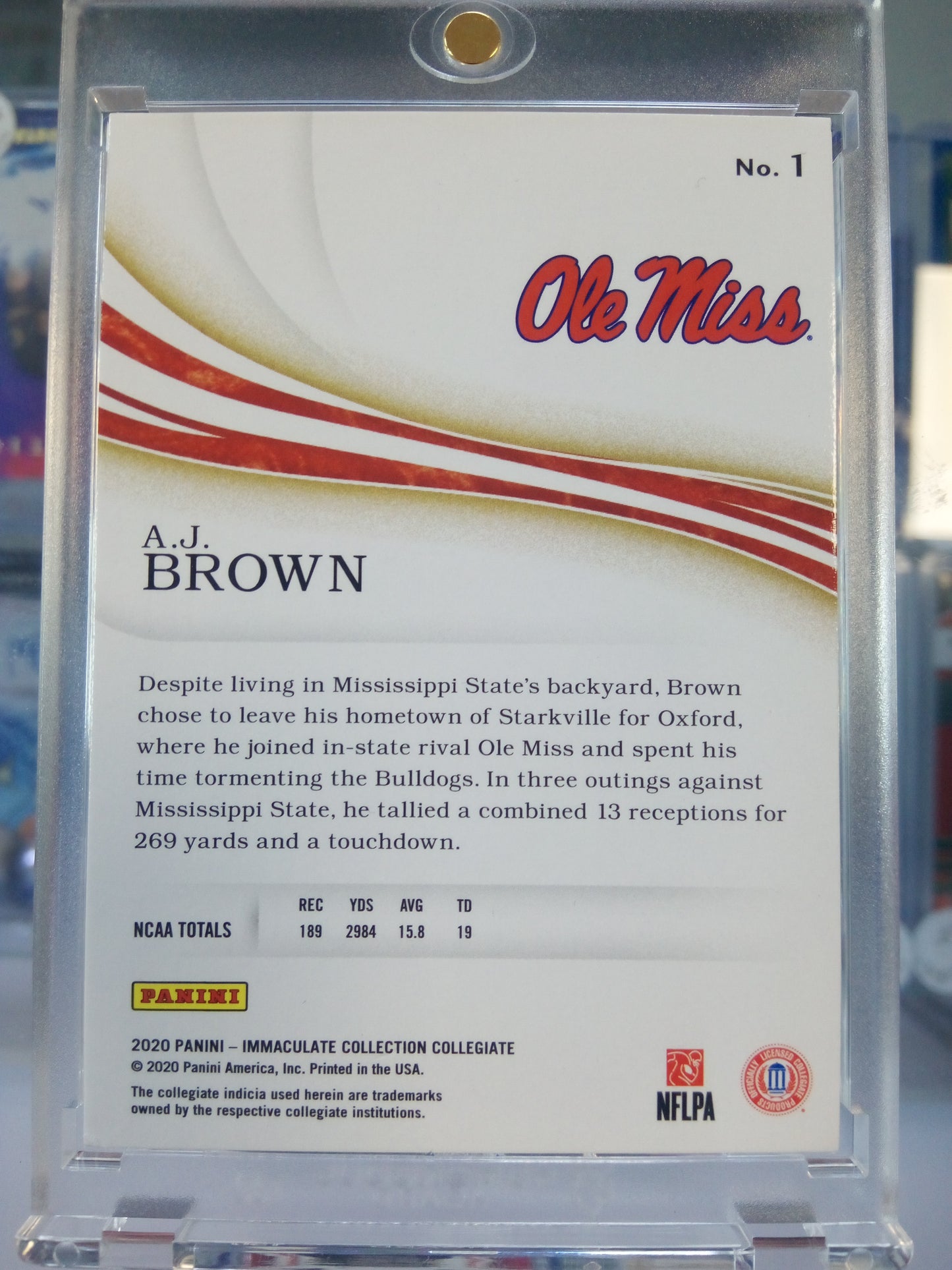 2020 Panini Immaculate * AJ Brown * #01/49 Red #1