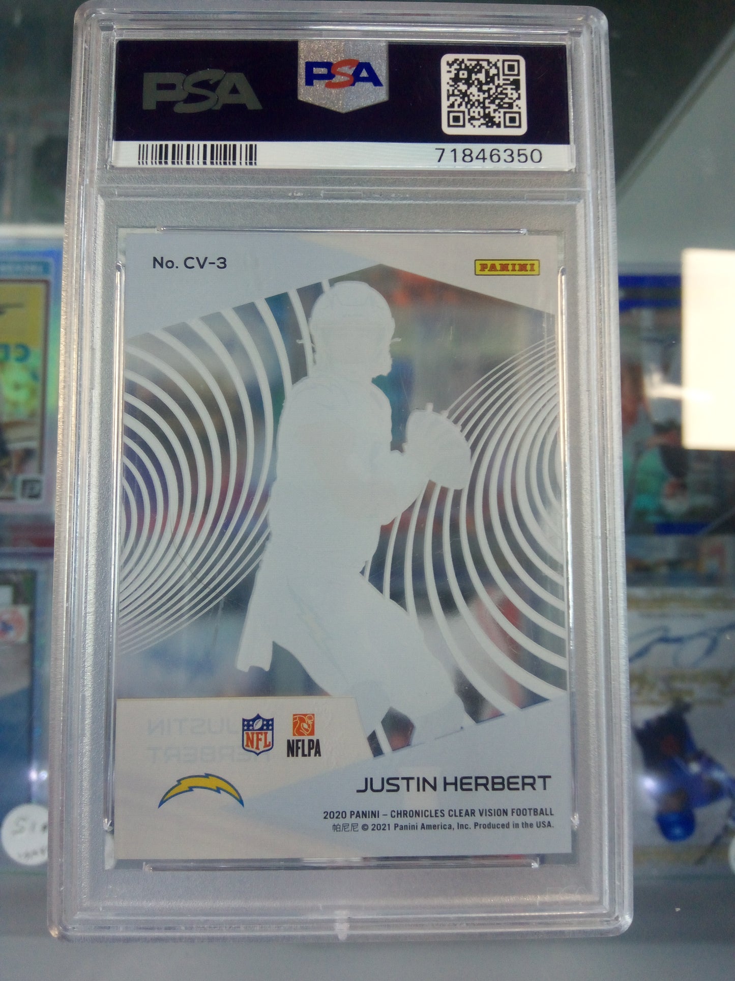 2020 Panini Chronicles Clear Vision * Justin Herbert * RC# CV3 * PSA 9