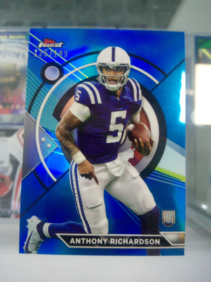 2023 Topps Finest * Anthony Richardson * #125/199 Blue Refractor RC #194