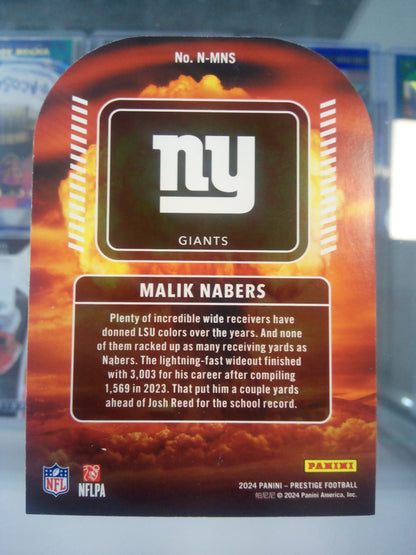 2024 Panini Prestige * Malik Nabers * Nuclear RC SP Case Hit #N-MNS