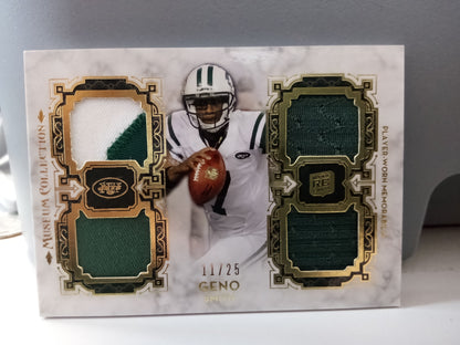 2013 Topps Museum Collection * Geno Smith * #11/25 Quad Relic RC #MRQR-GS