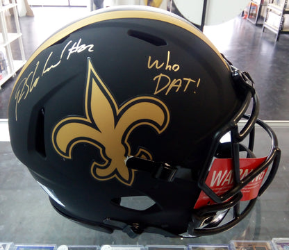 Rashid Shaheed Signed New Orleans Saints Full Size Helmet * Eclipse Authentic