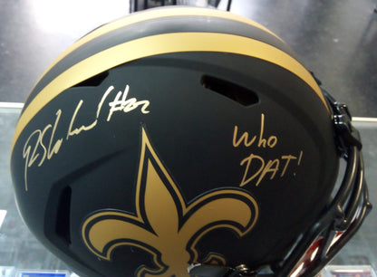 Rashid Shaheed Signed New Orleans Saints Full Size Helmet * Eclipse Authentic