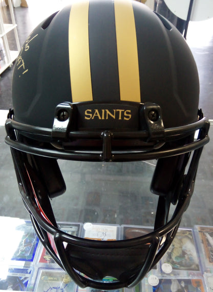 Rashid Shaheed Signed New Orleans Saints Full Size Helmet * Eclipse Authentic