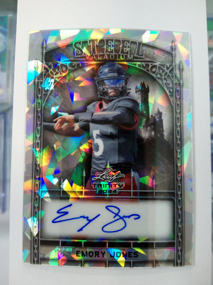 2024 Leaf Trinity * Emory Jones * #3/10 Steel Valadium Auto #S-EJ1