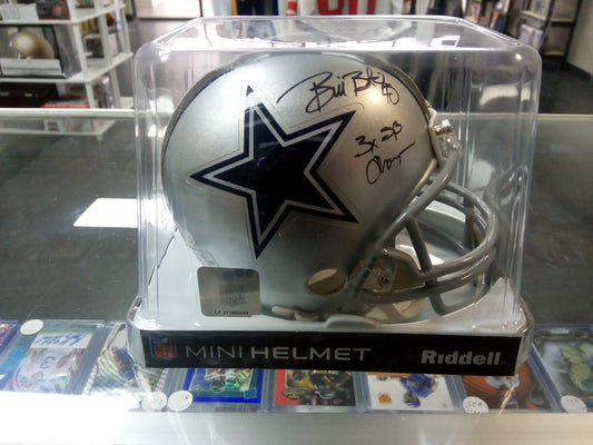 Bill Bates Signed Cowboys Mini Helmet * JSA