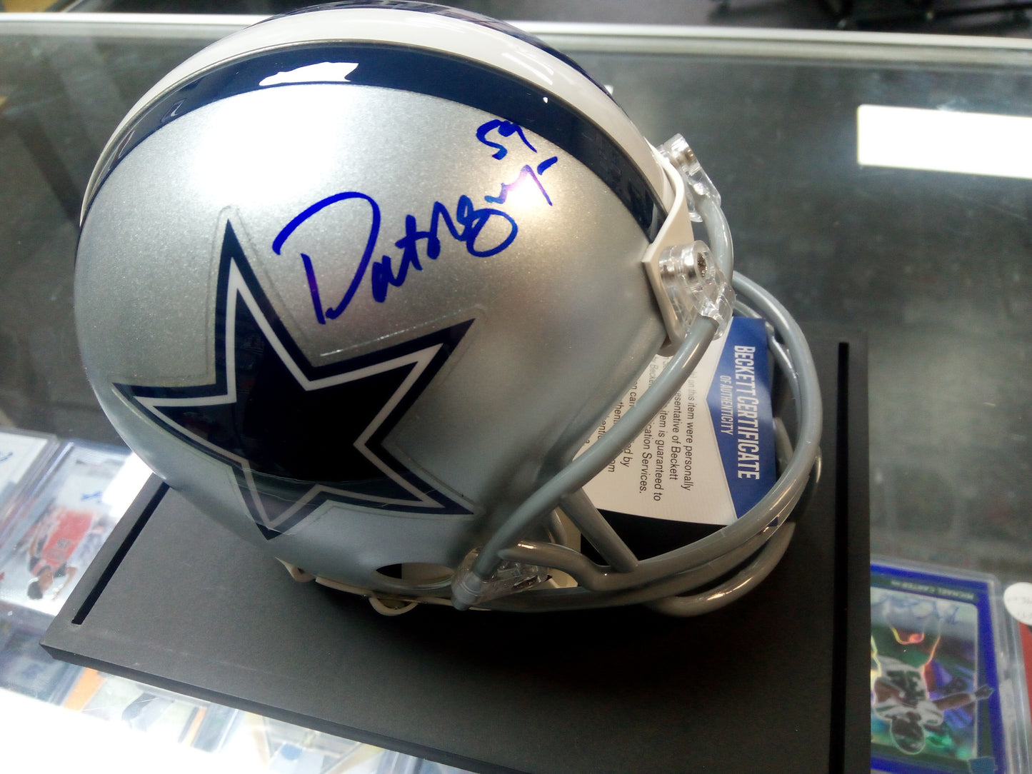 Dat Nguyen Signed Cowboys Mini Helmet In Display Case * Beckett