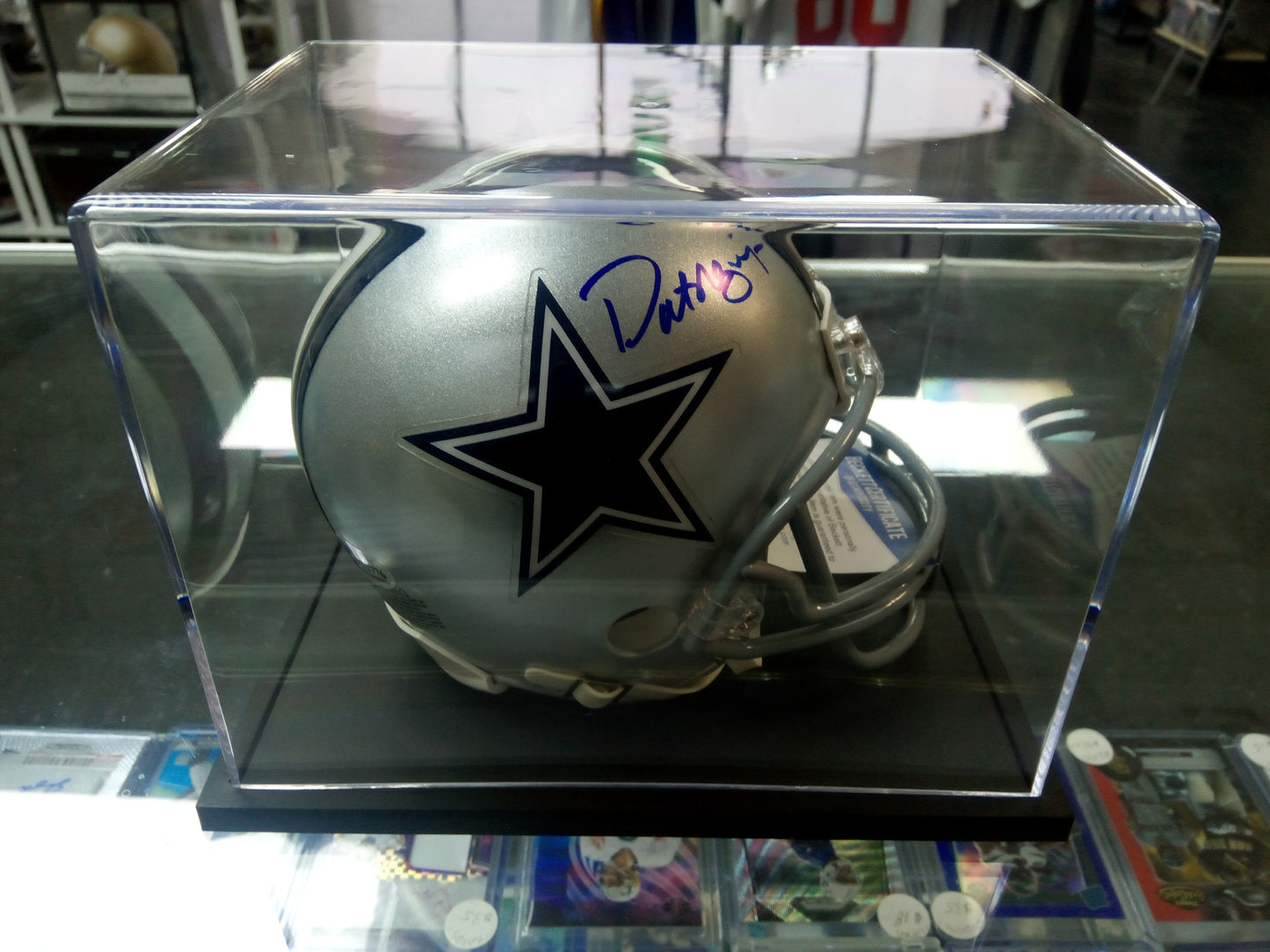 Dat Nguyen Signed Cowboys Mini Helmet In Display Case * Beckett