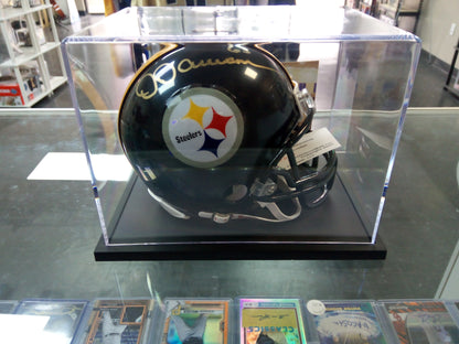 Dermontti Dawson Signed Pittsburgh Steelers Mini Helmet in Display * BTS