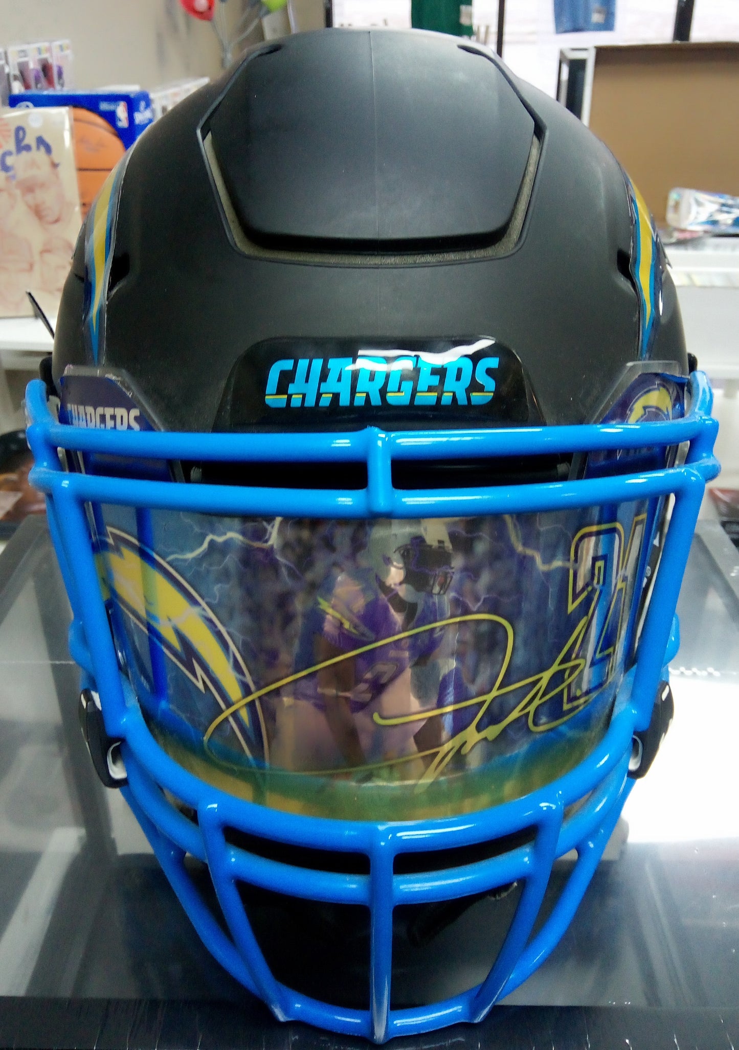 Ladainian Tomlinson / Melvin Gordon Signed Chargers Full-Size Authentic Helmet * Beckett