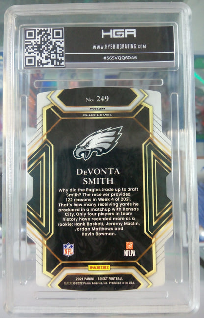 2021 Panini Select * Devonta Smith * Black/Gold Club RC #249 * HGA 9.5
