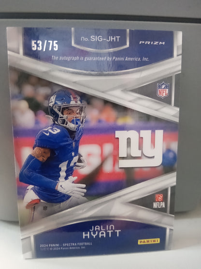 2024 Panini Spectra * Jalin Hyatt * #53/75 Celestial Prizm Auto #SIG-JHT