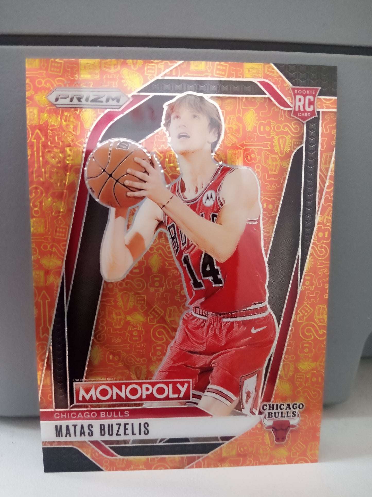 2024-25 Panini Prizm Monopoly * Matas Buzelis * #0599/1499 Orange Icons RC #12