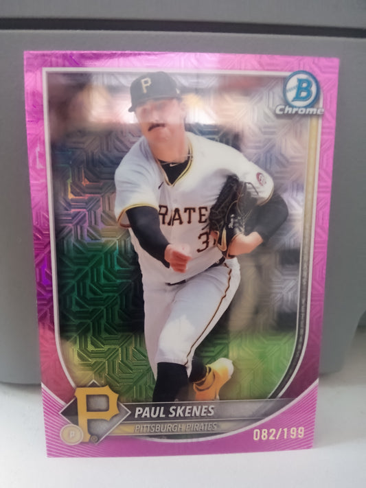 2025 Bowman Chrome * Paul Skenes * #082/199 Pink Mojo #30