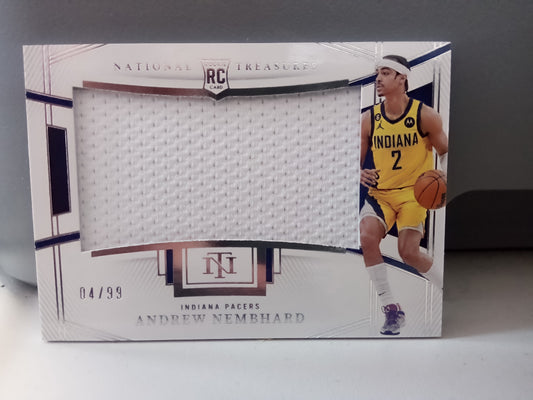 2022-23 Panini National Treasures * Andrew Nembhard * #04/99 RC Jersey #RJM-NEB