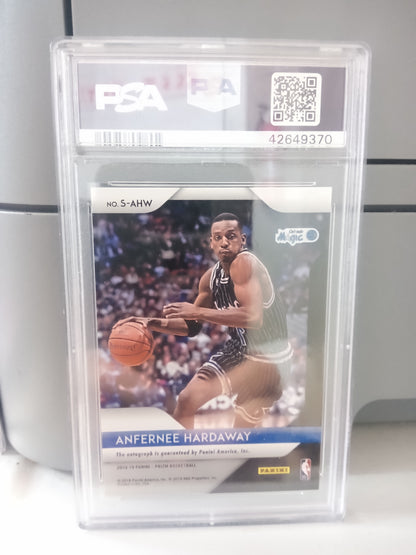 2018-19 Panini Prizm * Anfernee Hardaway * Signatures #S-AHW * PSA 9