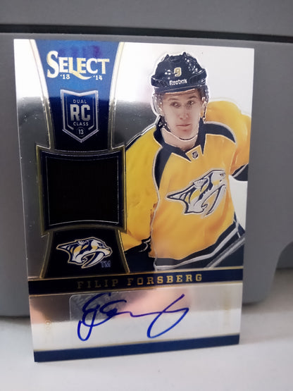 2013-14 Panini Select * Filip Forsberg * #033-199 RC Jersey Auto #292