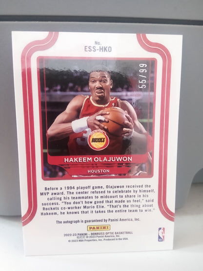 2022-23 Donruss Optic * Hakeem Olajuwon * #55/99 Elite Series Auto #ESS-HKO
