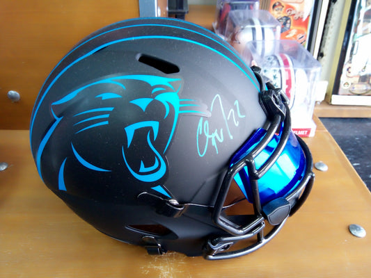 Christian McCaffrey Signed Carolina Panthers Full Size Helmet * Beckett