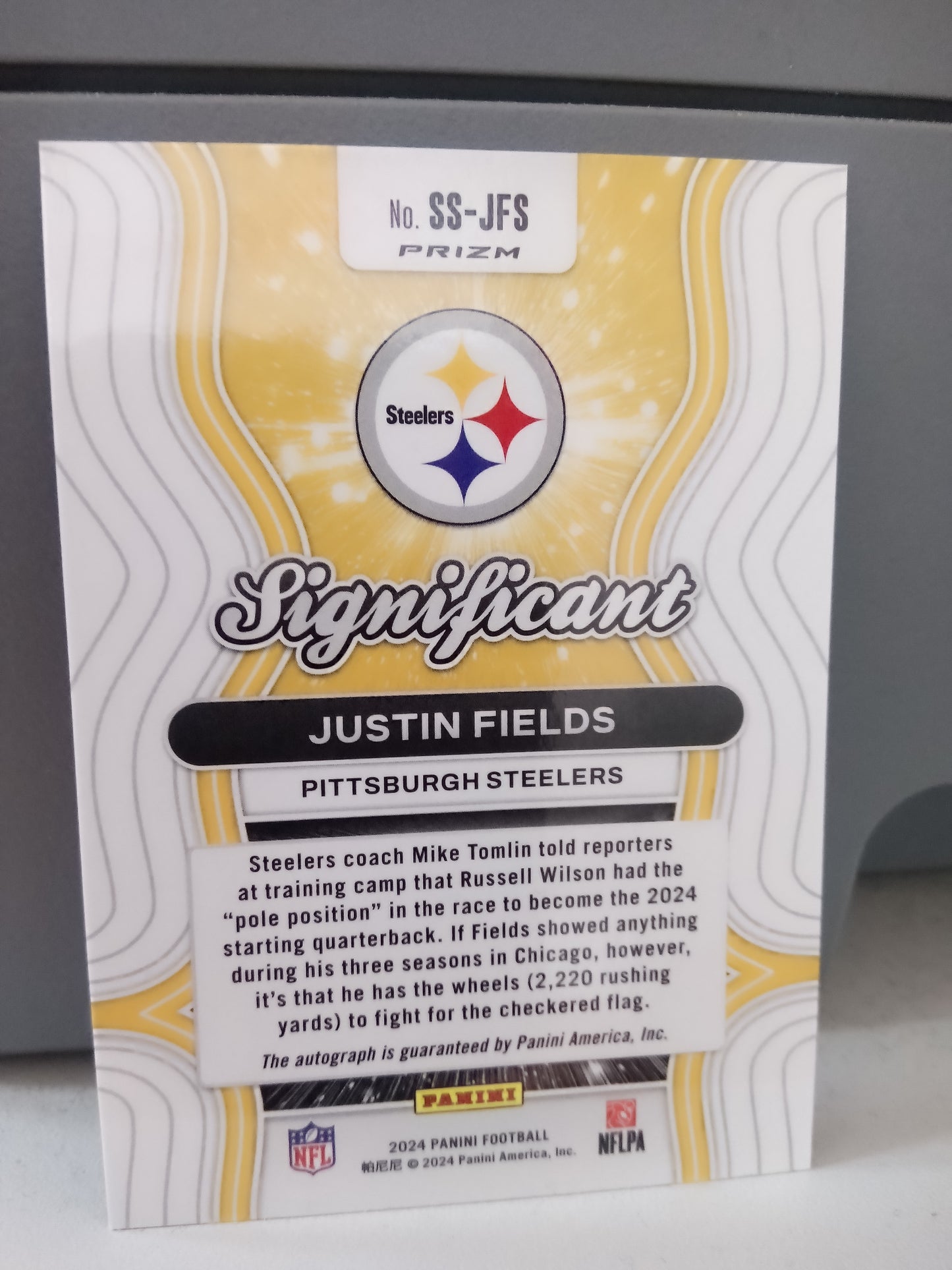 2024 Panini Prizm * Justin Fields * Significant Signatures Silver #SS-JFS