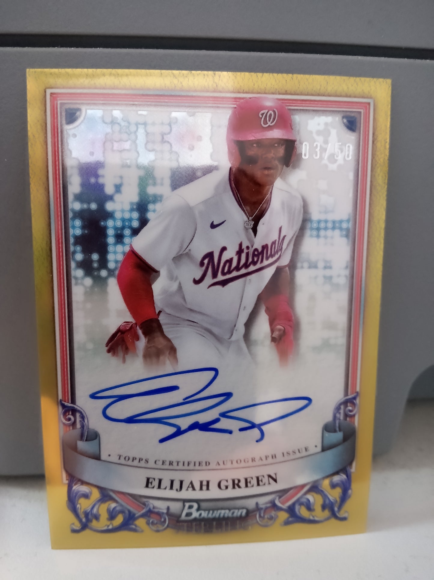 2024 Bowman Sterling * Elijah Green * #03/50 Gold Auto #PA-EG