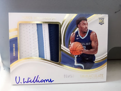 2022-23 Panini Immaculate * Vince Williams Jr * #01/50 RPA #PPA-VWJ