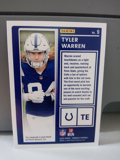 2025 Donruss * Tyler Warren * #094/299 The Rookies Auto #9