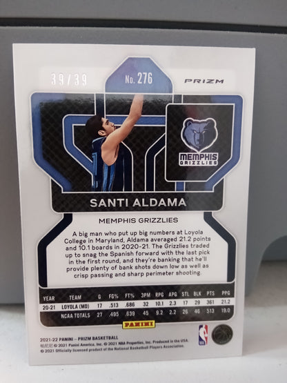 2021-22 Panini Prizm * Santi Aldama * #39/39 Choice Blue RC #276
