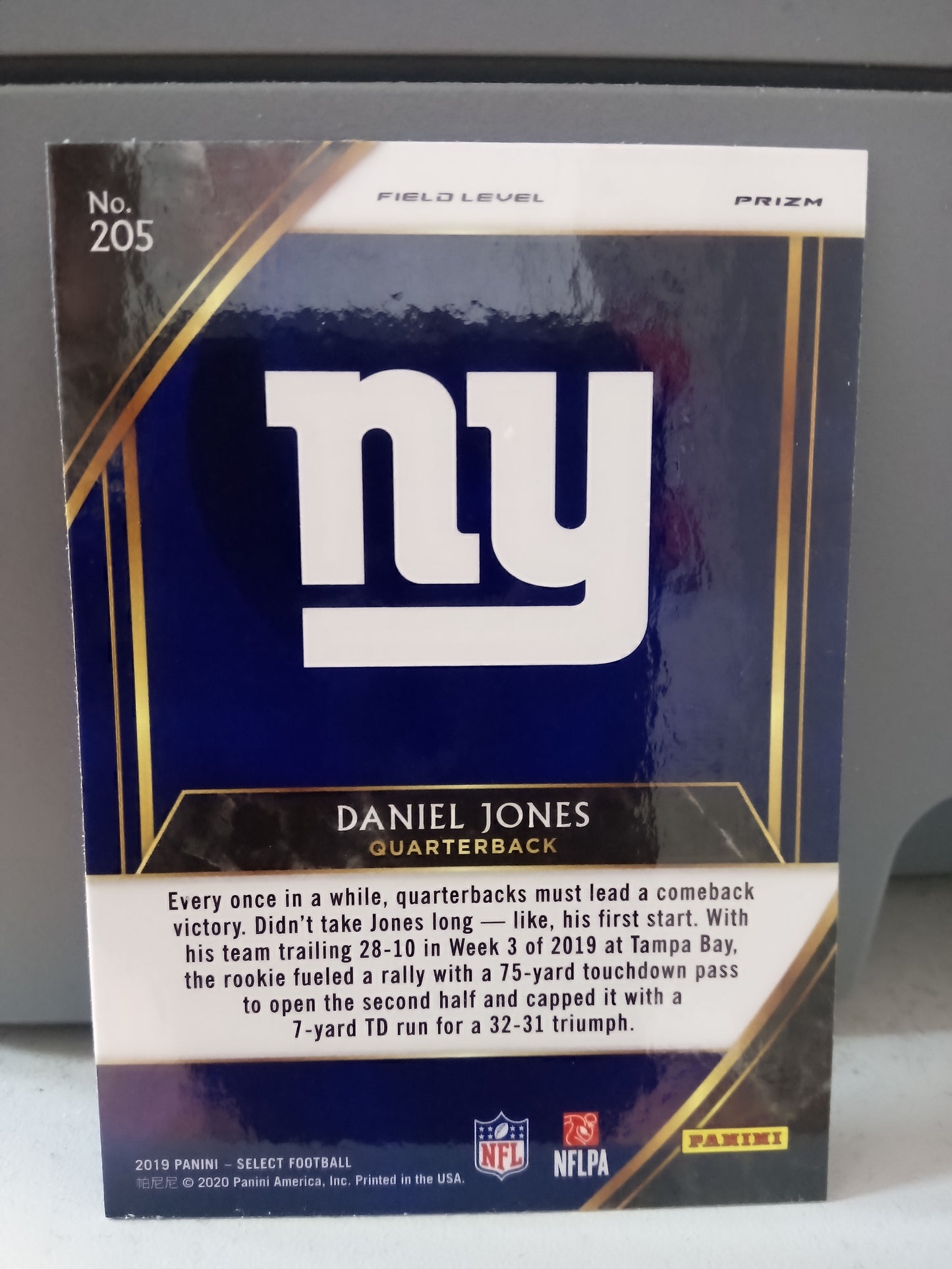 2019 Panini Select * Daniel Jones * Field Level RC Silver #205