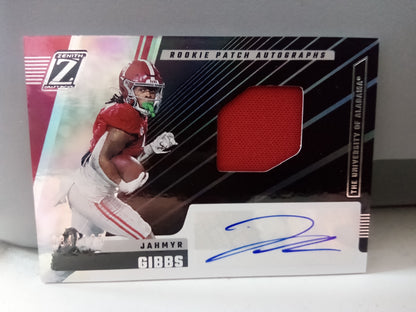 2023 Chronicles Draft * Jahmyr Gibbs * #084/125 Zenith RC Auto #ZA-JG