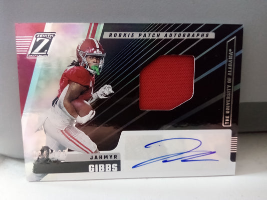 2023 Chronicles Draft * Jahmyr Gibbs * #084/125 Zenith RC Auto #ZA-JG
