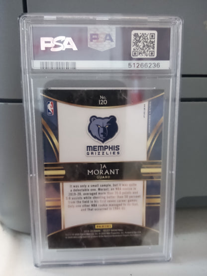 2019-20 Panini Select * Ja Morant * Silver Prizm RC Premier Level #120 * PSA 10