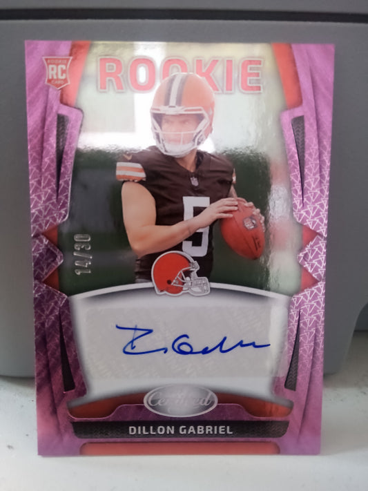 2025 Panini Certified * Dillon Gabriel * #14/30 Purple Etch Rookie Auto #RSI-DGL