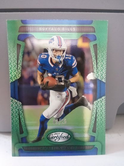 2025 Panini Certified * Khalil Shakir * #08/25 Mirror Green #12