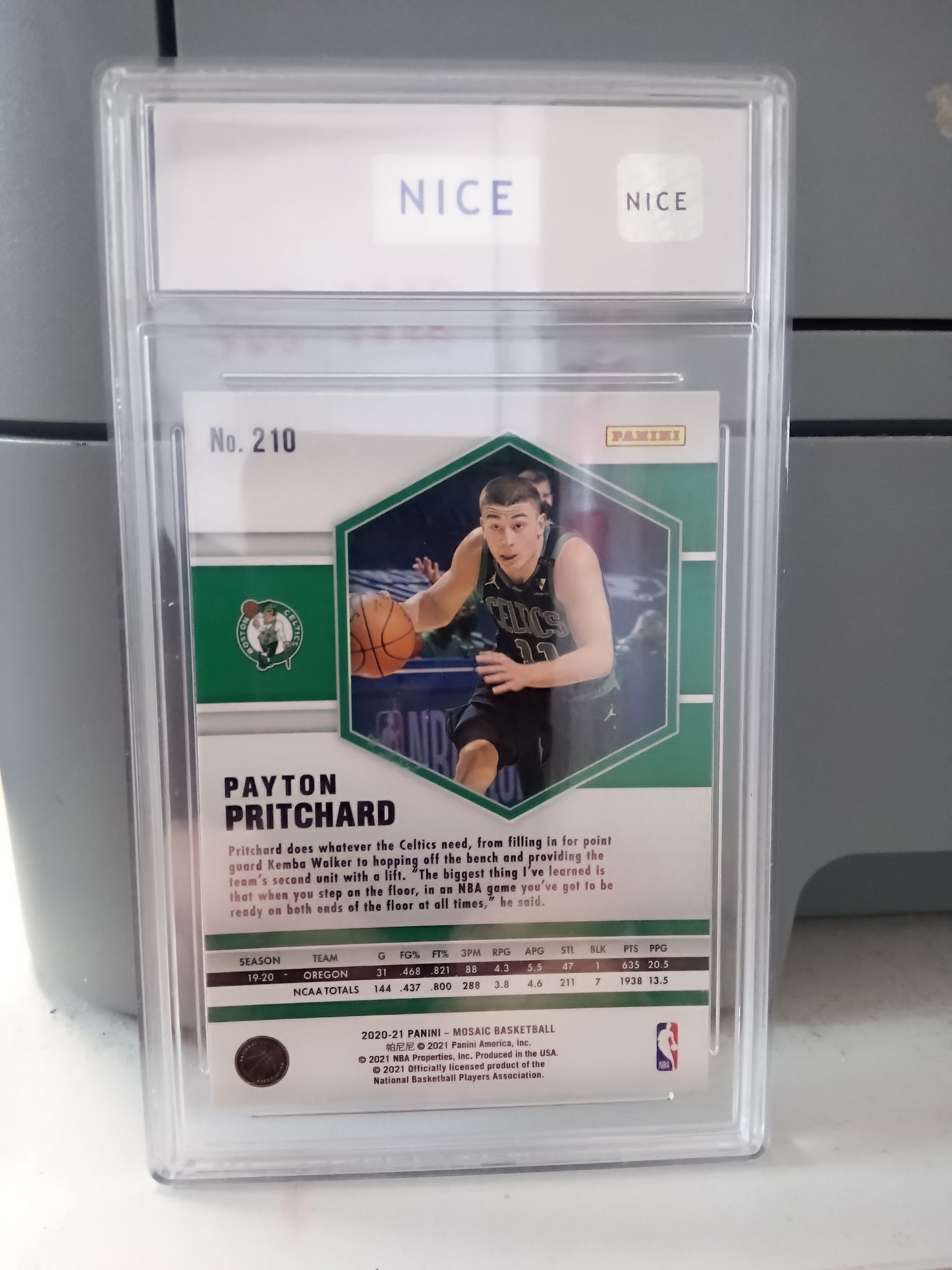 2020-21 Panini Mosaic * Payton Pritchard * RC Mosaic #210