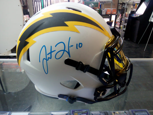 Justin Herbert Signed Full Size Los Angeles Charges Helmet * Beckett