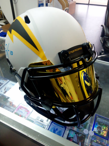 Justin Herbert Signed Full Size Los Angeles Charges Helmet * Beckett