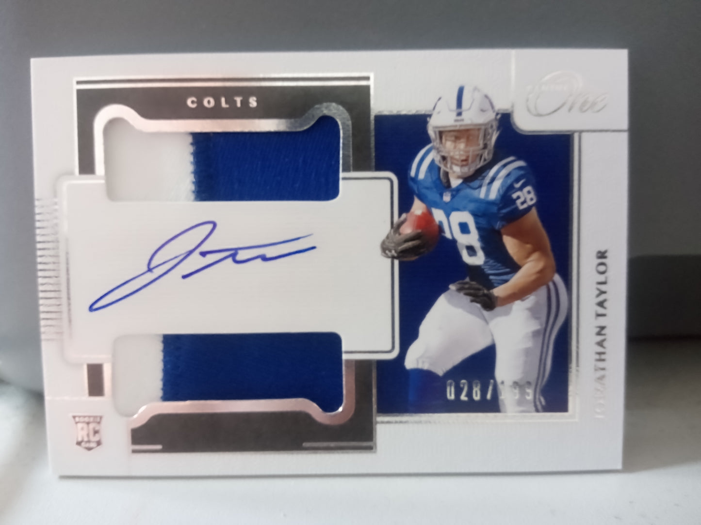 2020 Panini One * Jonathan Taylor * #028/199 Dual RPA #46